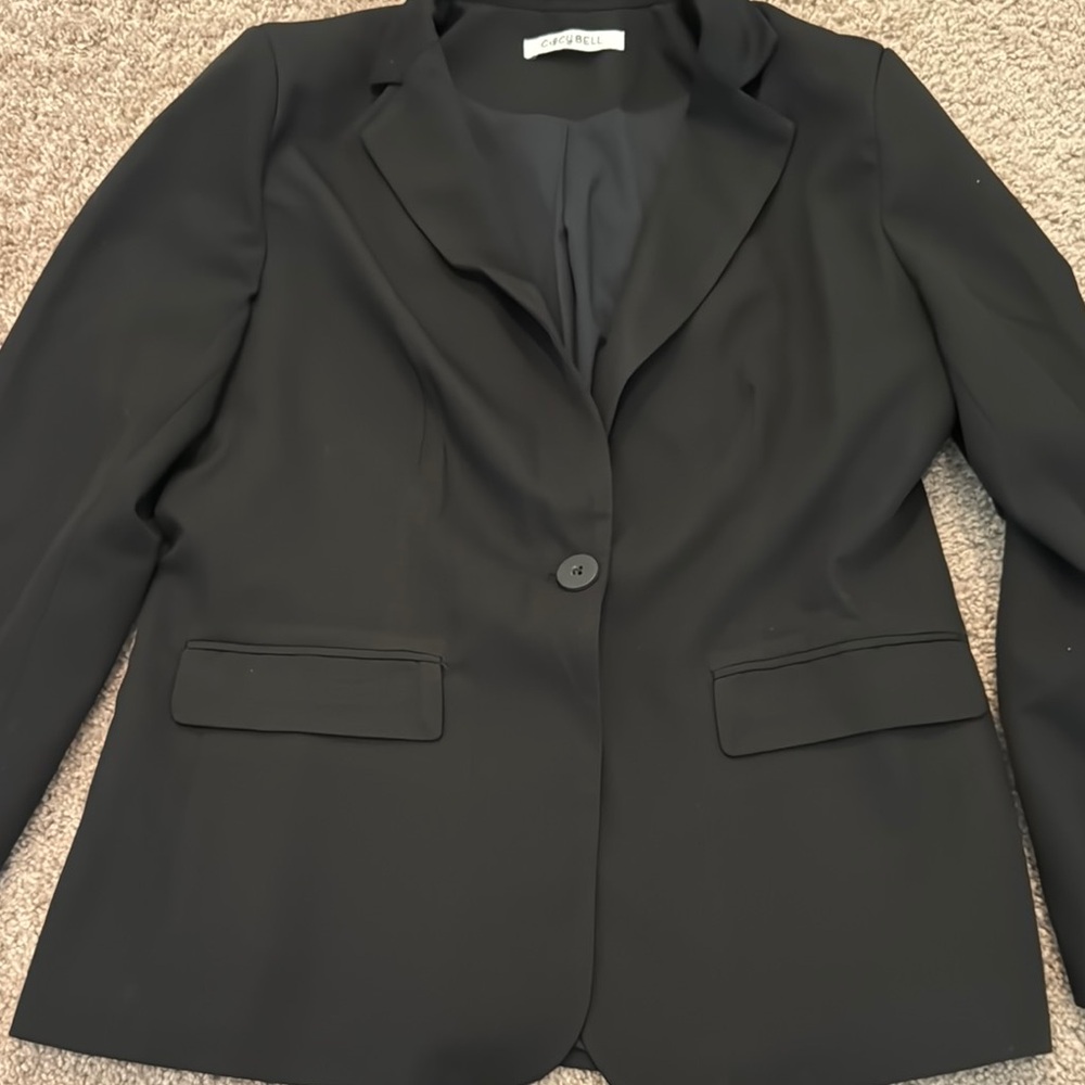Black Blazer Tailored Suit Jacket